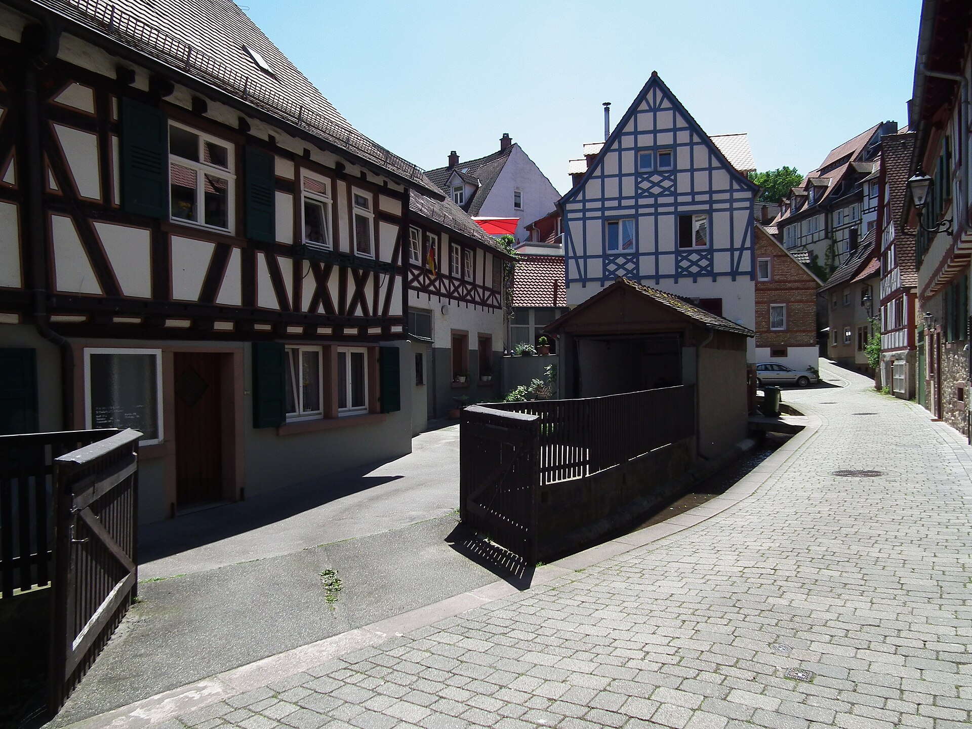 Gerberbachviertel in der Altstadt von Weinheim