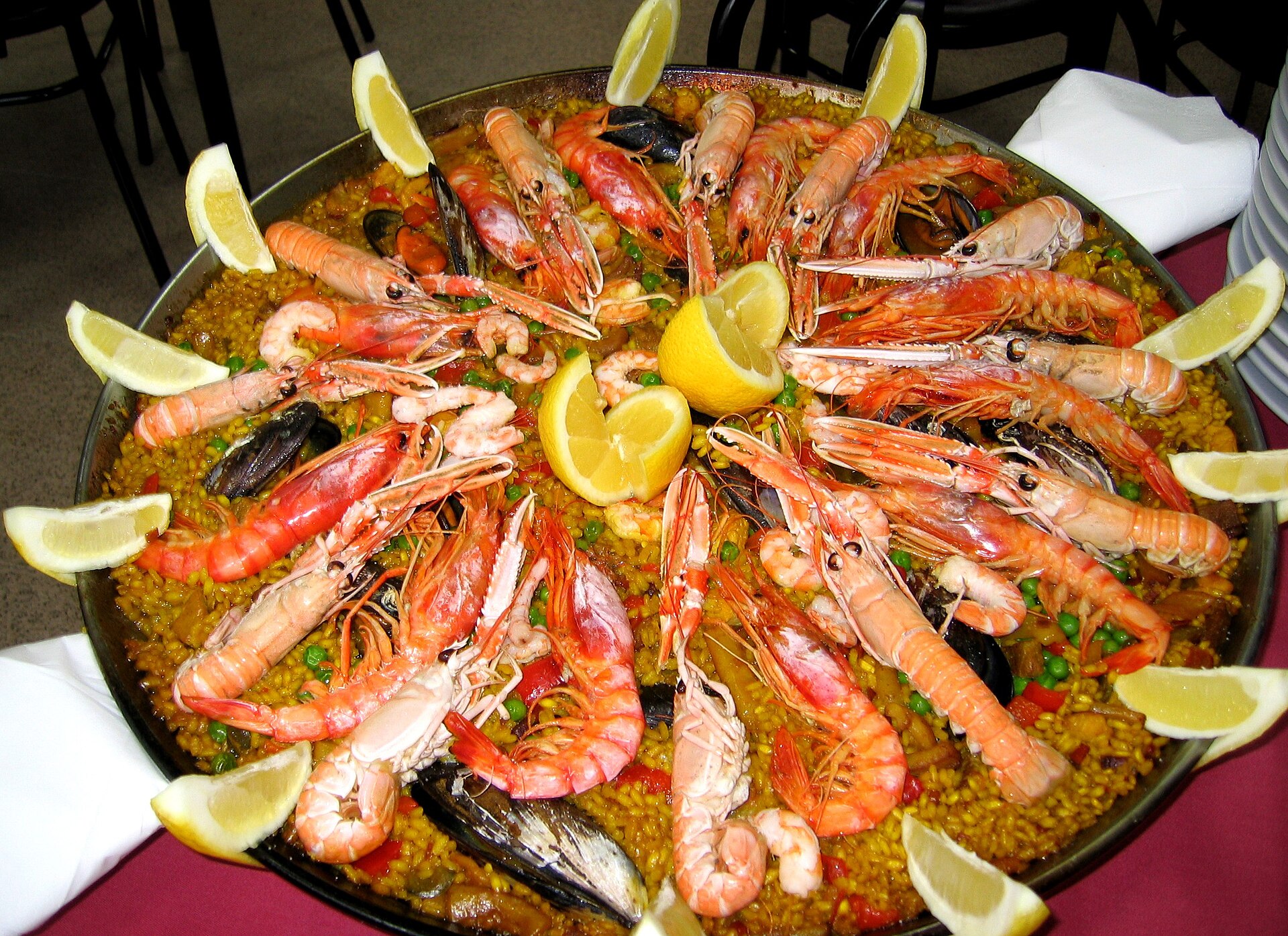 Paella mit Meeresfrüchten