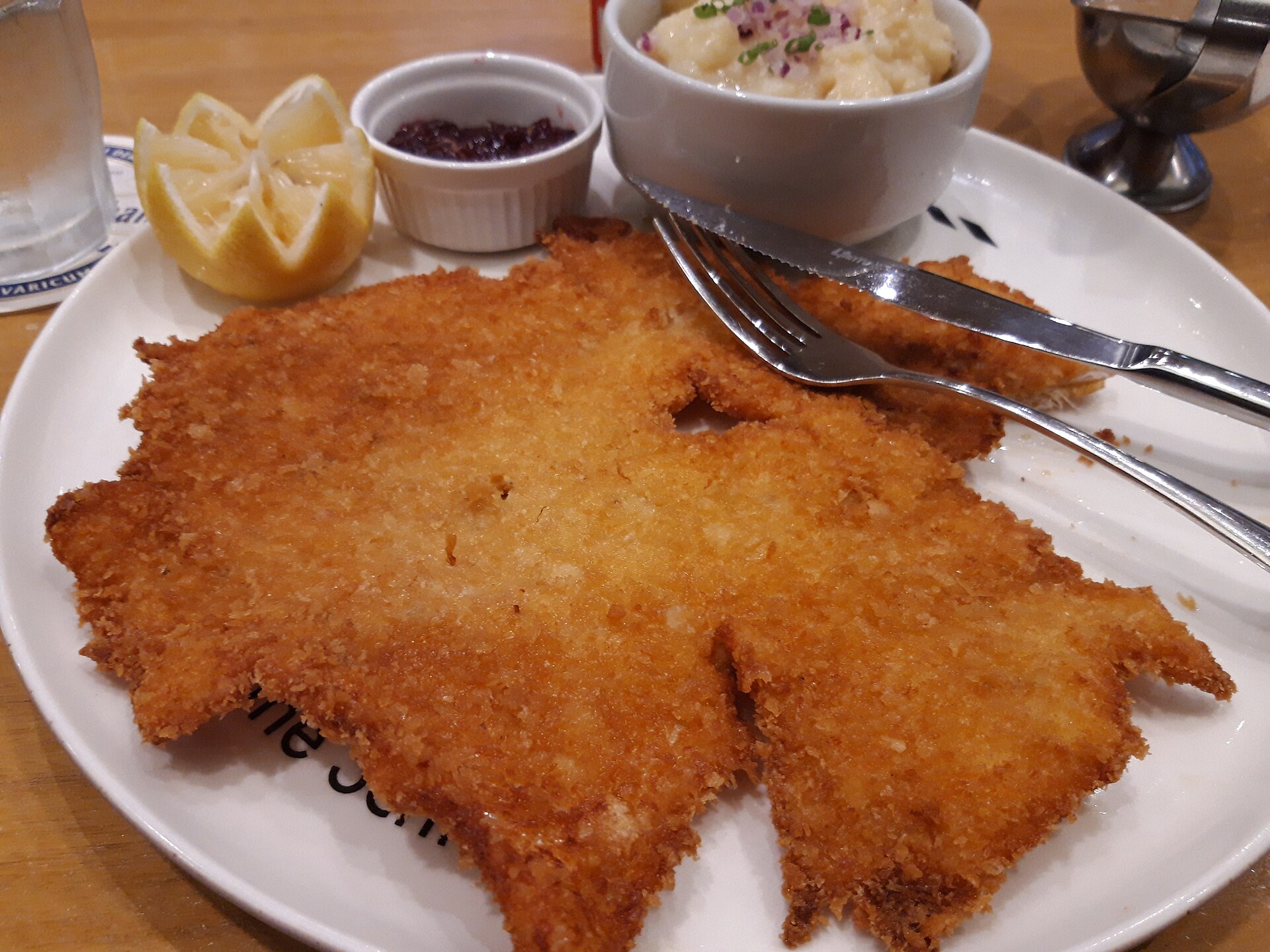 Schnitzel auf dem Teller