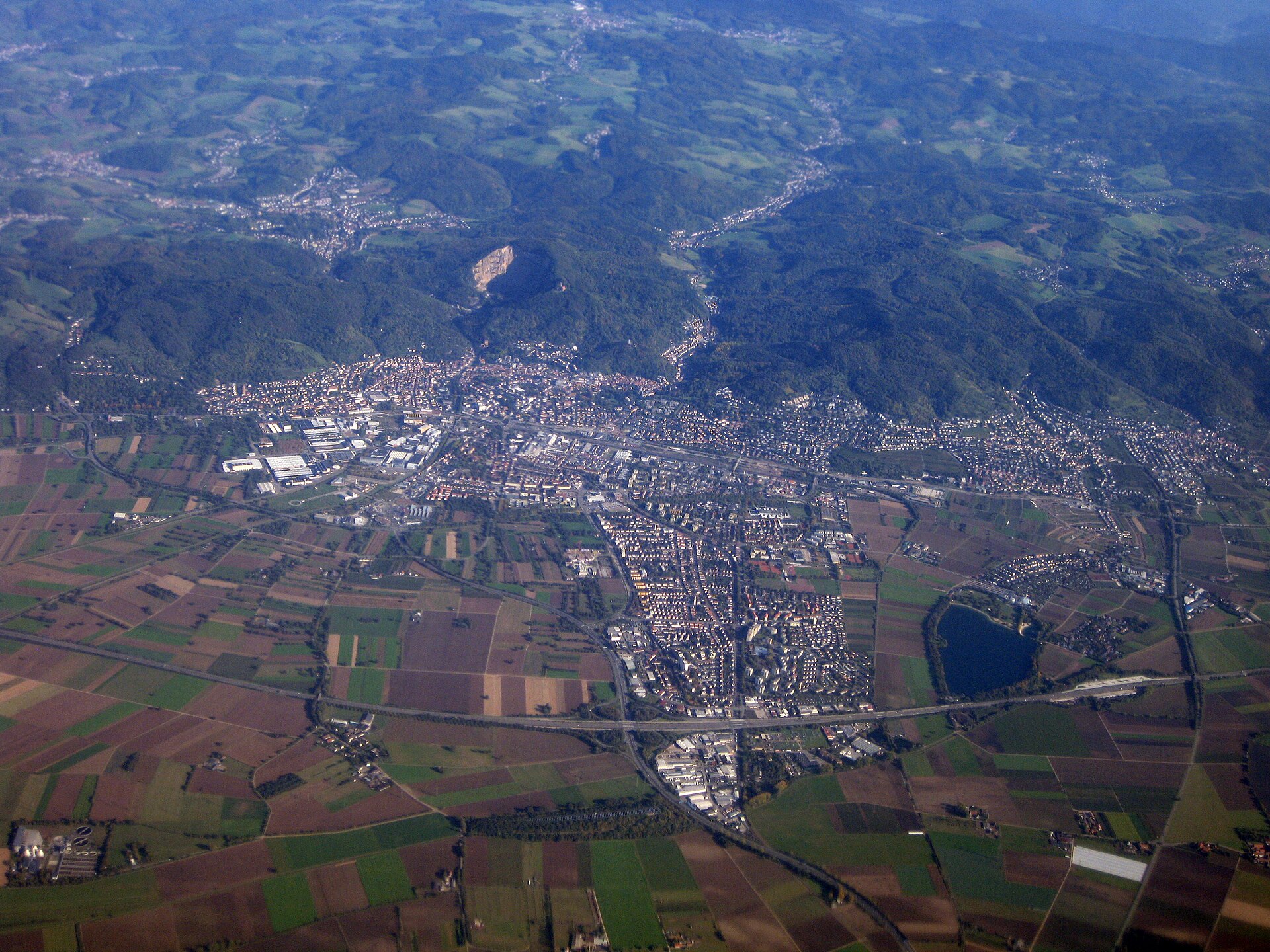 Luftbild von Weinheim an der Bergstraße