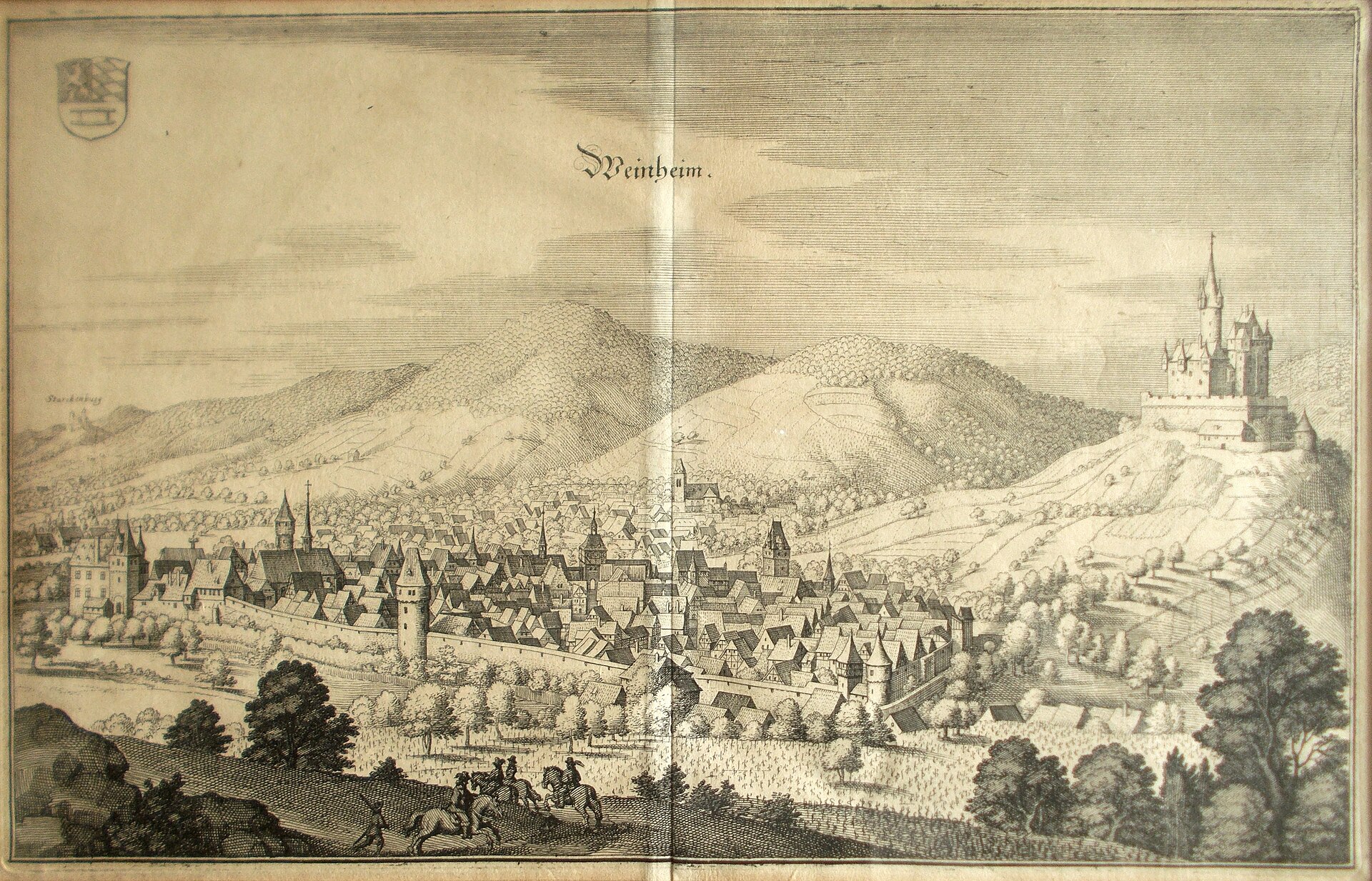 Weinheim im Merian-Stich von 1645